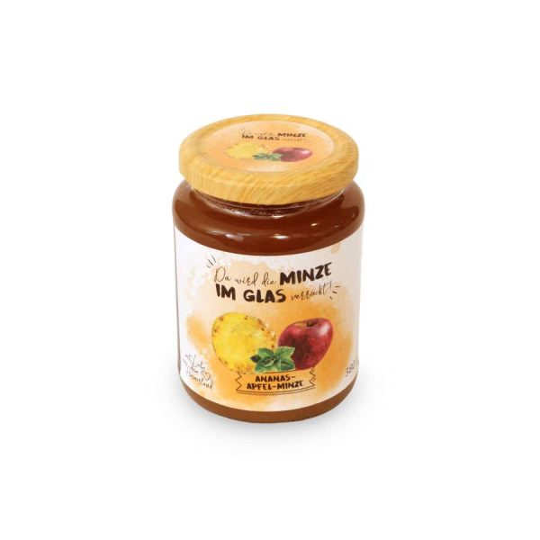 Ananas-Apfel-Minze-Fruchtaufstrich